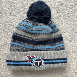 NFL Titan Striped Beanie - Blue and Gray